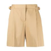 See by Chloé Brun Läder Casual Bermuda Shorts Brown, Dam