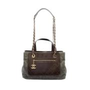 Chanel Vintage Pre-owned Canvas chanel-vskor Gray, Dam