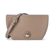 Furla Mini Greige Läder Crossbody Väska Gray, Dam