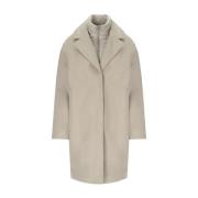 Duno Beige Miranda Kappa med V-Hals Beige, Dam