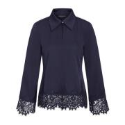 Bruuns Bazaar Blus med broderier i Cedarsbbelaina-stil Blue, Dam