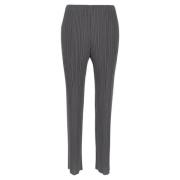 Issey Miyake Slim-fit Trousers Gray, Dam