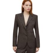 Marella Lurex Blazer med Array Mönster Brown, Dam