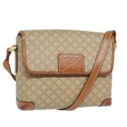 Celine Vintage Pre-owned Laeder axelremsvskor Beige, Dam