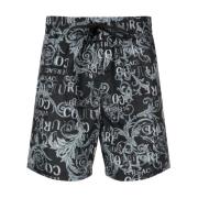 Versace Jeans Couture Grå Couture Print Shorts Gray, Herr