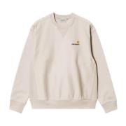 Carhartt Wip Script Fleece Sweatshirt Beige, Herr