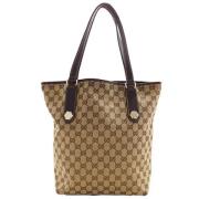 Gucci Vintage Pre-owned Canvas totevskor Brown, Dam