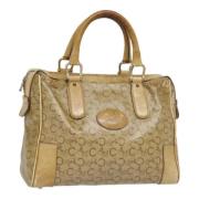 Celine Vintage Pre-owned Canvas handvskor Beige, Dam