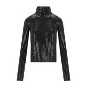 Essentiel Antwerp Svart Strass Polka Dot Halsdukstopp Black, Dam