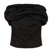 My Essential Wardrobe Svart Glammw Top Blus Black, Dam