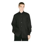 Comme des Garçons Lagerad bomullsgabardin skjorta Black, Herr