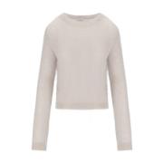 Cruna Pärlgrå Mohair Crewneck Jumper Gray, Dam