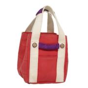 Chanel Vintage Pre-owned Canvas handvskor Red, Dam