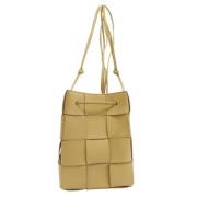 Bottega Veneta Vintage Pre-owned Laeder axelremsvskor Beige, Dam