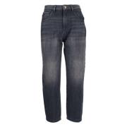 YES ZEE Högmidjade svarta denim jeans Black, Dam