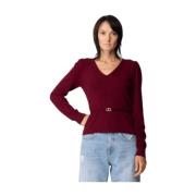 Twinset Klassisk Stickad Topp Red, Dam