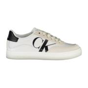 Calvin Klein Sportiga vita sneakers med kontrastdetaljer White, Dam