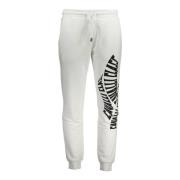 Cavalli Class Sportiga vita herrbyxor med elastisk midja White, Herr