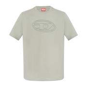 Diesel T-shirt T-Adjust-Bigoval Gray, Herr