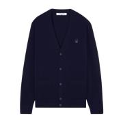 Maison Kitsuné Räv Huvud Patch Lamull Kofta Blue, Herr