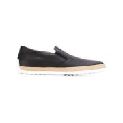 Tod's Blå Mocka Slip-On Casual Sneakers Blue, Herr