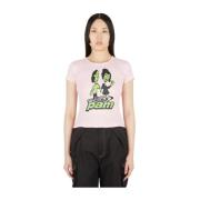 P.a.m. Grafiskt Tryck Bomull T-shirt Pink, Dam