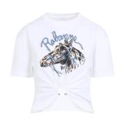 Paco Rabanne Vit Tee Skjorta Klassisk Stil White, Dam