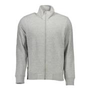 Superdry Grå Dragkedja Hoodie Långärmad Broderad Gray, Herr