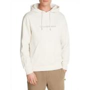 Calvin Klein Chenille Hoodie Tröja Ivory Beige, Herr