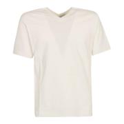 Bottega Veneta Vit V-ringad T-shirt för män Beige, Herr