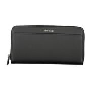 Calvin Klein Damplånbok Svart Rfid Dragkedja Logotyp Black, Dam