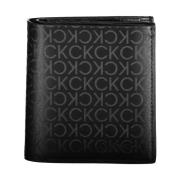 Calvin Klein Herr Plånbok Svart Rfid Blockering Kontrast Detaljer Blac...