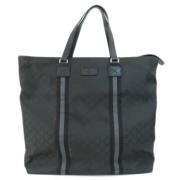 Gucci Vintage Pre-owned Nylon totevskor Black, Dam