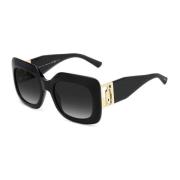 Jimmy Choo Svarta Resin Solglasögon med Kategori 3 Black, Dam