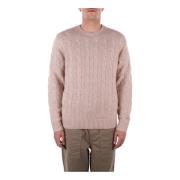 Saint Barth Beige Logo Front Sweaters Beige, Herr