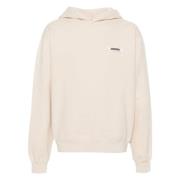 Jacquemus Lyxig Beige Bomull Hoodie Beige, Herr