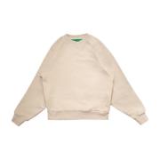 Garment Workshop Dubbel lager logotyp crewneck i Sabbia Beige, Herr