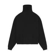 Fear Of God Svart Våfflad Turtleneck Tröja Black, Herr