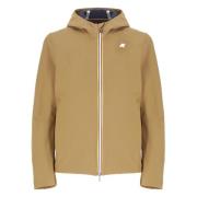 K-Way Brun Huva Jacka med Logo Patch Brown, Herr