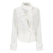 Vivienne Westwood Vit Bomullsskjorta med Decentraliserad Krage White, ...