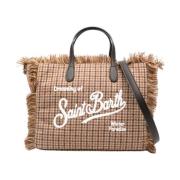 Saint Barth Check Mini Handväska Colette Modell Brown, Dam