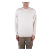 Emporio Armani Logo Front Sweater Kräm White, Herr