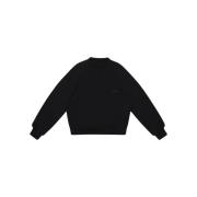 Garment Workshop Dubbel Lagers Crewneck i Chaos Black Black, Herr