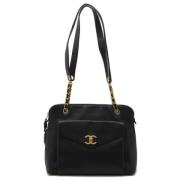 Chanel Vintage Pre-owned Laeder axelremsvskor Black, Dam