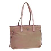 Prada Vintage Pre-owned Nylon totevskor Pink, Dam