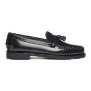 Sebago Klassisk läderloafer med tofsar Black, Herr