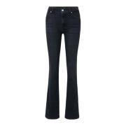 7 For All Mankind Slim Illusion Bootcut Jeans Black, Dam