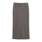 Filippa K Elegant Tailored Skirt Gray, Dam