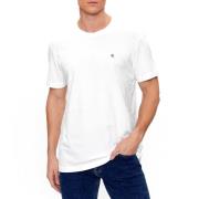 Calvin Klein Vit T-shirt med Embro Badge White, Herr