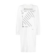 MM6 Maison Margiela Vit bomulls-midiklänning White, Dam